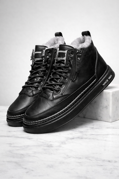 Wiosenne Męskie Botki Sznurowane z Komfortową Wyściółką (Męskie)