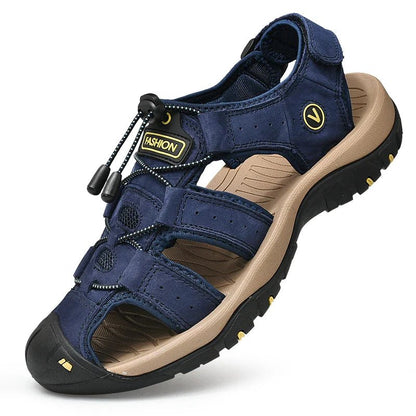 Lente Leren Outdoor Sandalen met Gesloten Tenen (Heren)