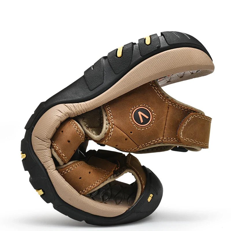 Lente Leren Outdoor Sandalen met Gesloten Tenen (Heren)