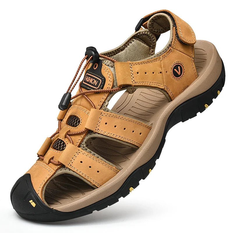 Lente Leren Outdoor Sandalen met Gesloten Tenen (Heren)