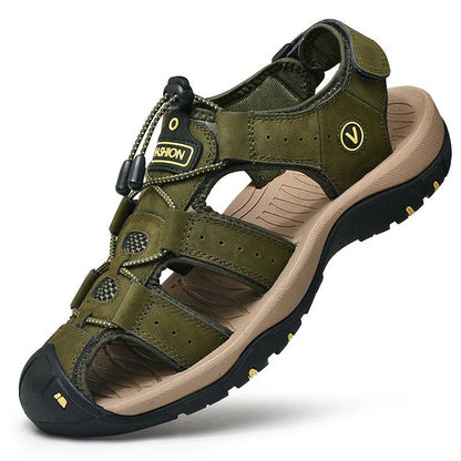 Lente Leren Outdoor Sandalen met Gesloten Tenen (Heren)