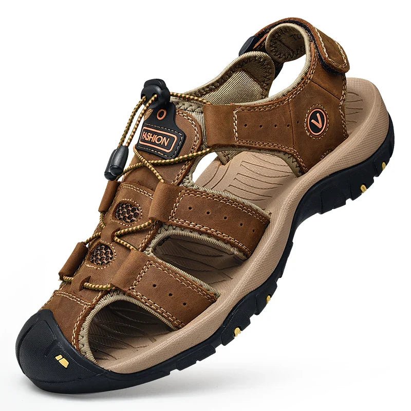 Lente Leren Outdoor Sandalen met Gesloten Tenen (Heren)