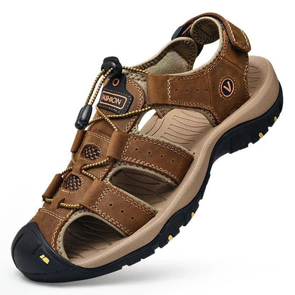 Lente Leren Outdoor Sandalen met Gesloten Tenen (Heren)