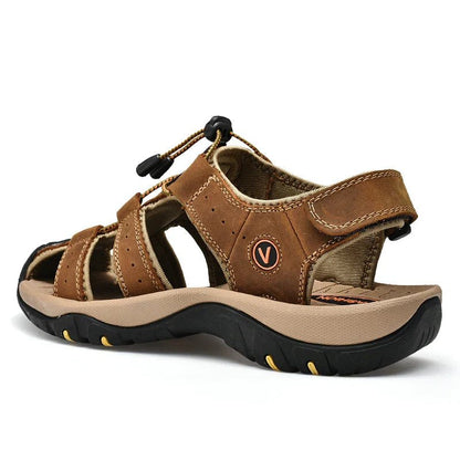 Lente Leren Outdoor Sandalen met Gesloten Tenen (Heren)