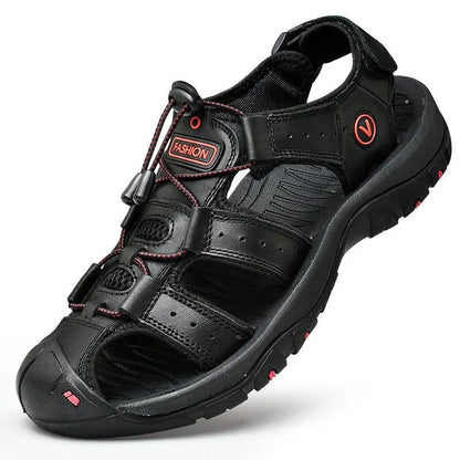 Lente Leren Outdoor Sandalen met Gesloten Tenen (Heren)