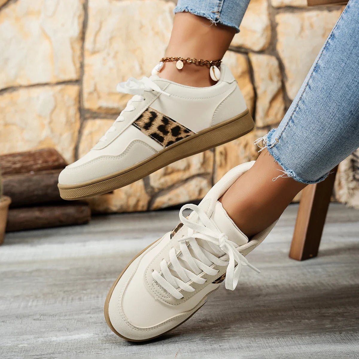 Wiosenne Sneakersy Casual z Motywem Zwierzęcym (Damskie)