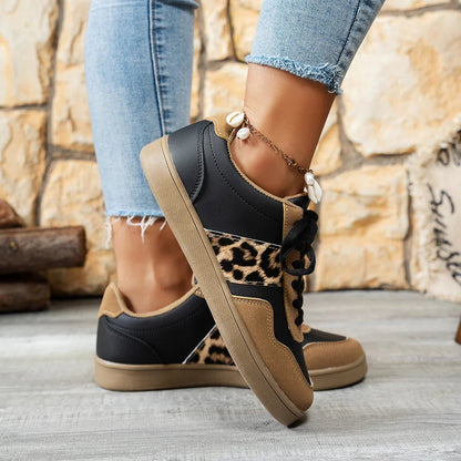 Wiosenne Sneakersy Casual z Motywem Zwierzęcym (Damskie)