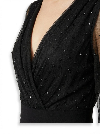 Wiosenny Elegancki Kombinezon z Przezroczystymi Rękawami (Damski)