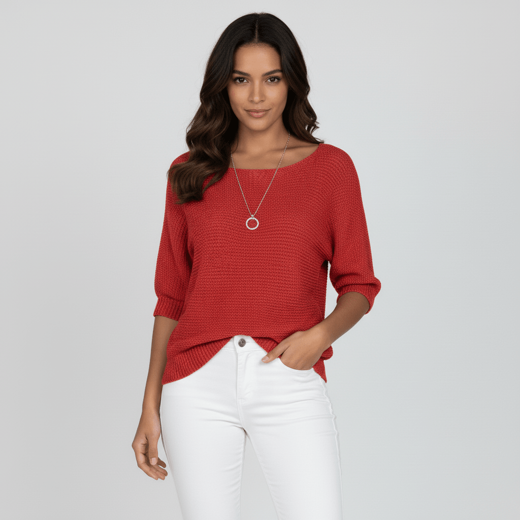 Pull élégant printanier à motif délicat (Femme)