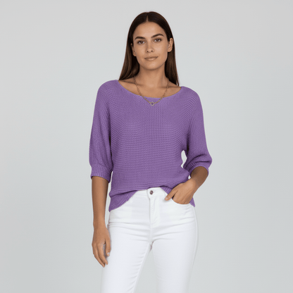 Pull élégant printanier à motif délicat (Femme)