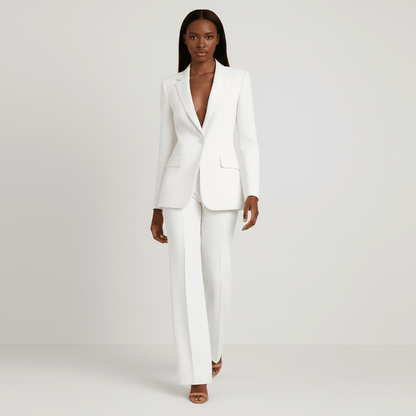 Costume classique printanier avec veste et pantalon (Femme)