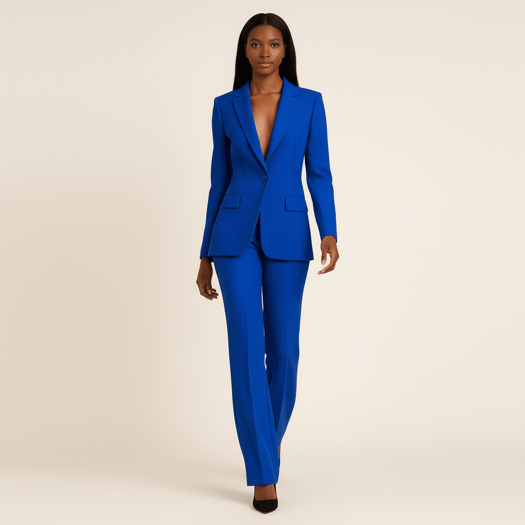 Costume classique printanier avec veste et pantalon (Femme)