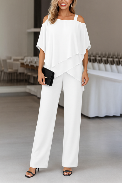 Lente Jumpsuit met Blote Schouders (Dames)