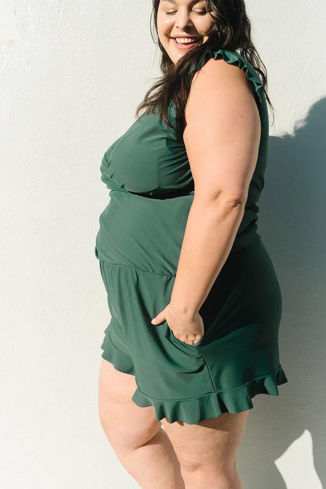 Wiosenny Modelujący Strój Kąpielowy z Szortami (Damski)