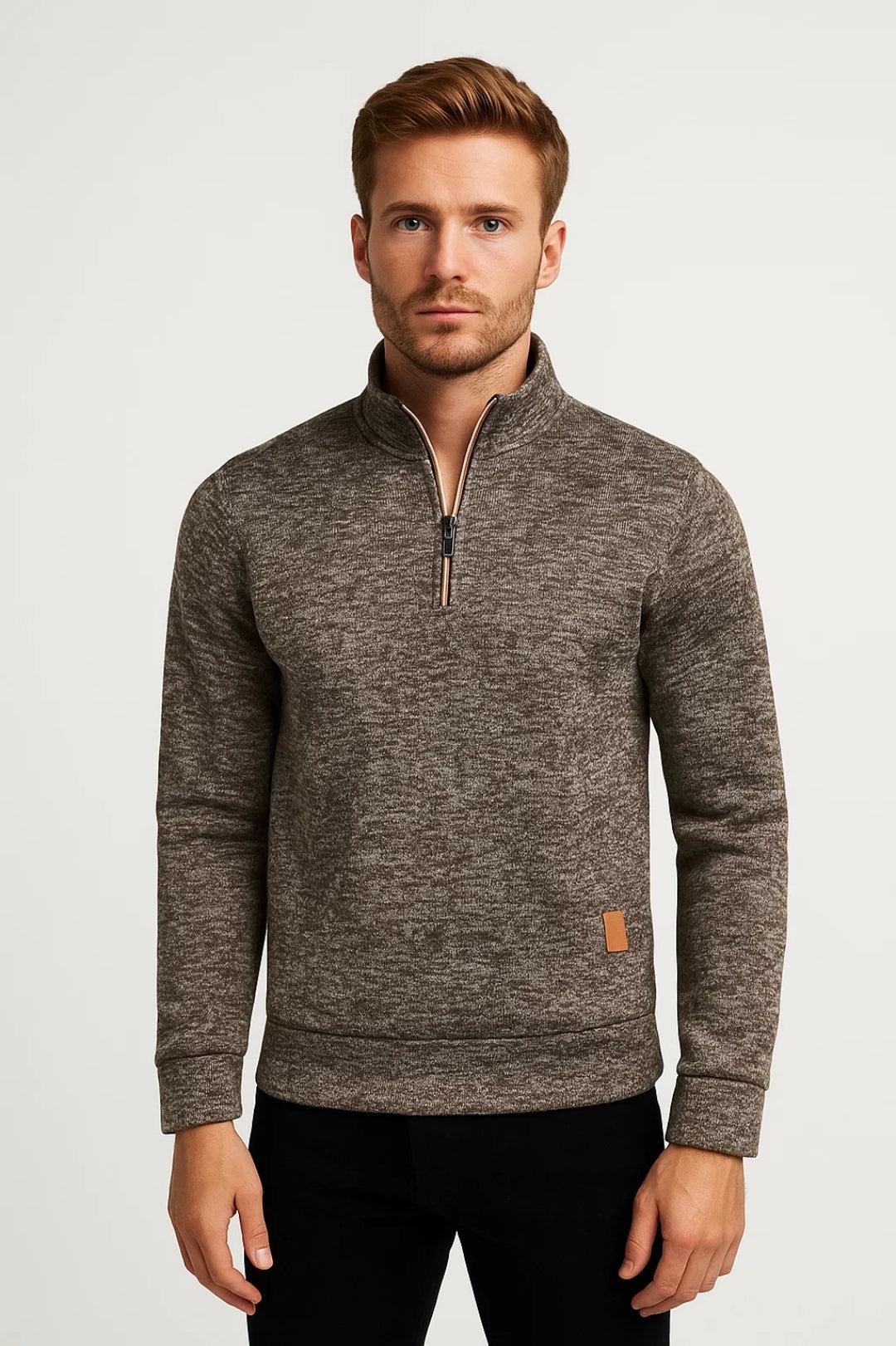 Wiosenny Sweter Casual z Półzamkiem (Męski)