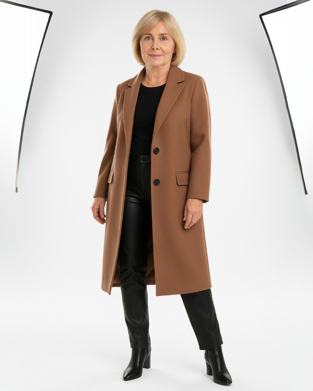 Zimowy Elegancki Długi Płaszcz (Damski)