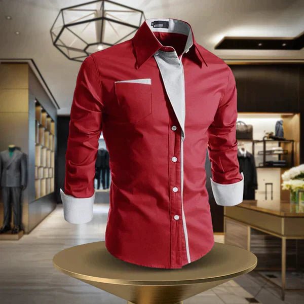 Zimowa Ciepła Koszula z Kołnierzem (Męska)