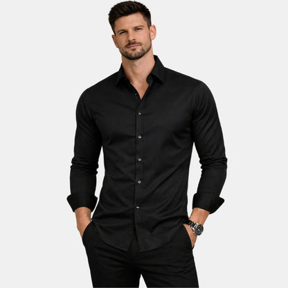 Zimowa Elegancka Koszula Bez Prasowania (Męska)