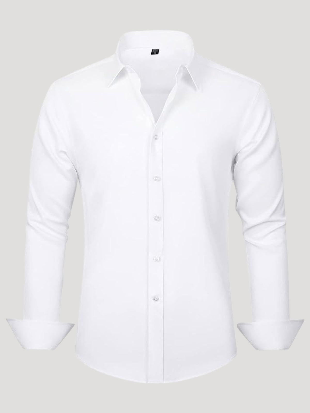 White dress shirt on a light gray background