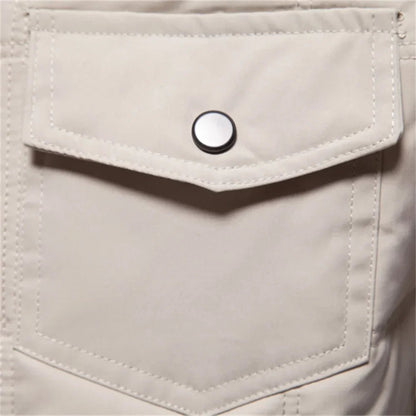 Zimowa Pikowana Kurtka z Ociepleniem z Kożuszka (Męska)