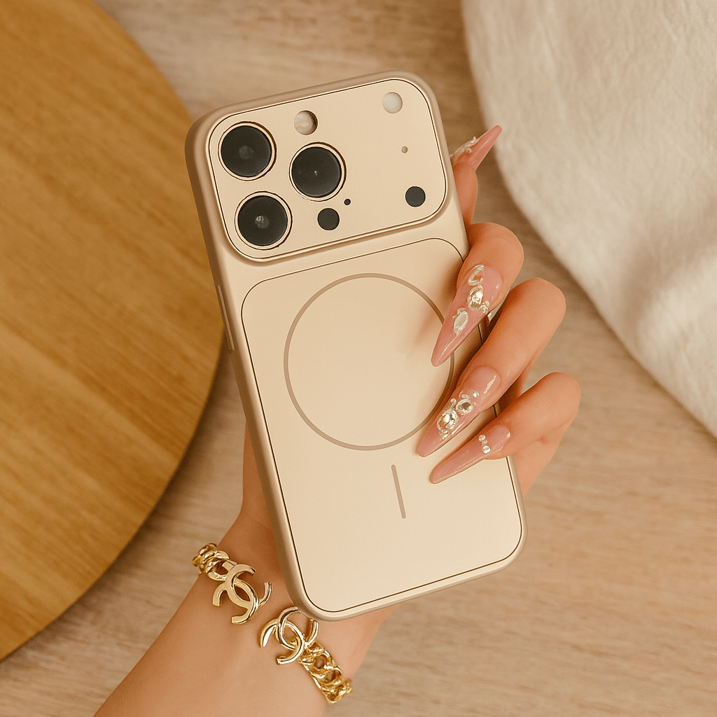 Zimowe Magnetyczne Etui do iPhone z Pierścieniem (Damskie)