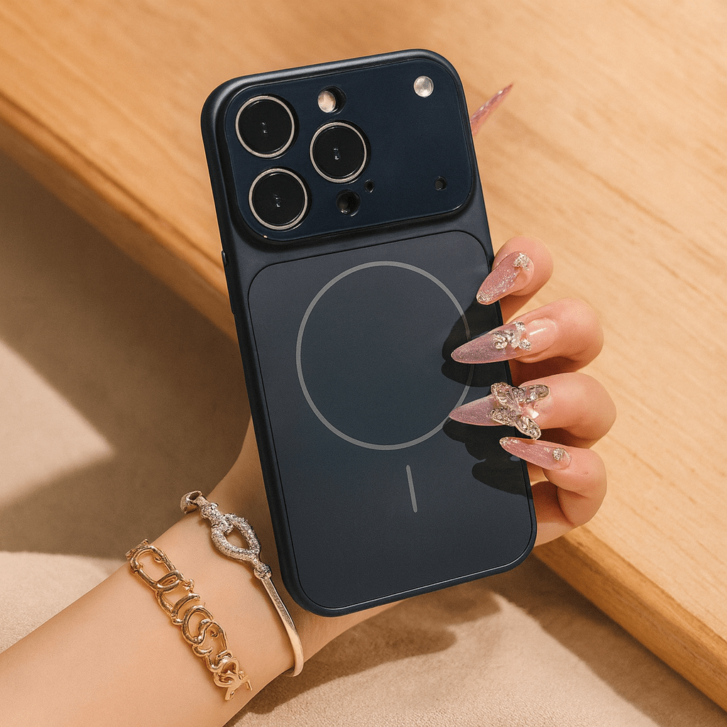 Zimowe Magnetyczne Etui do iPhone z Pierścieniem (Damskie)