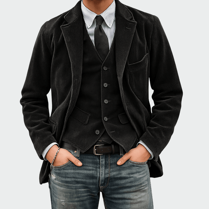 Ensemble élégant d'hiver blazer et gilet (homme)