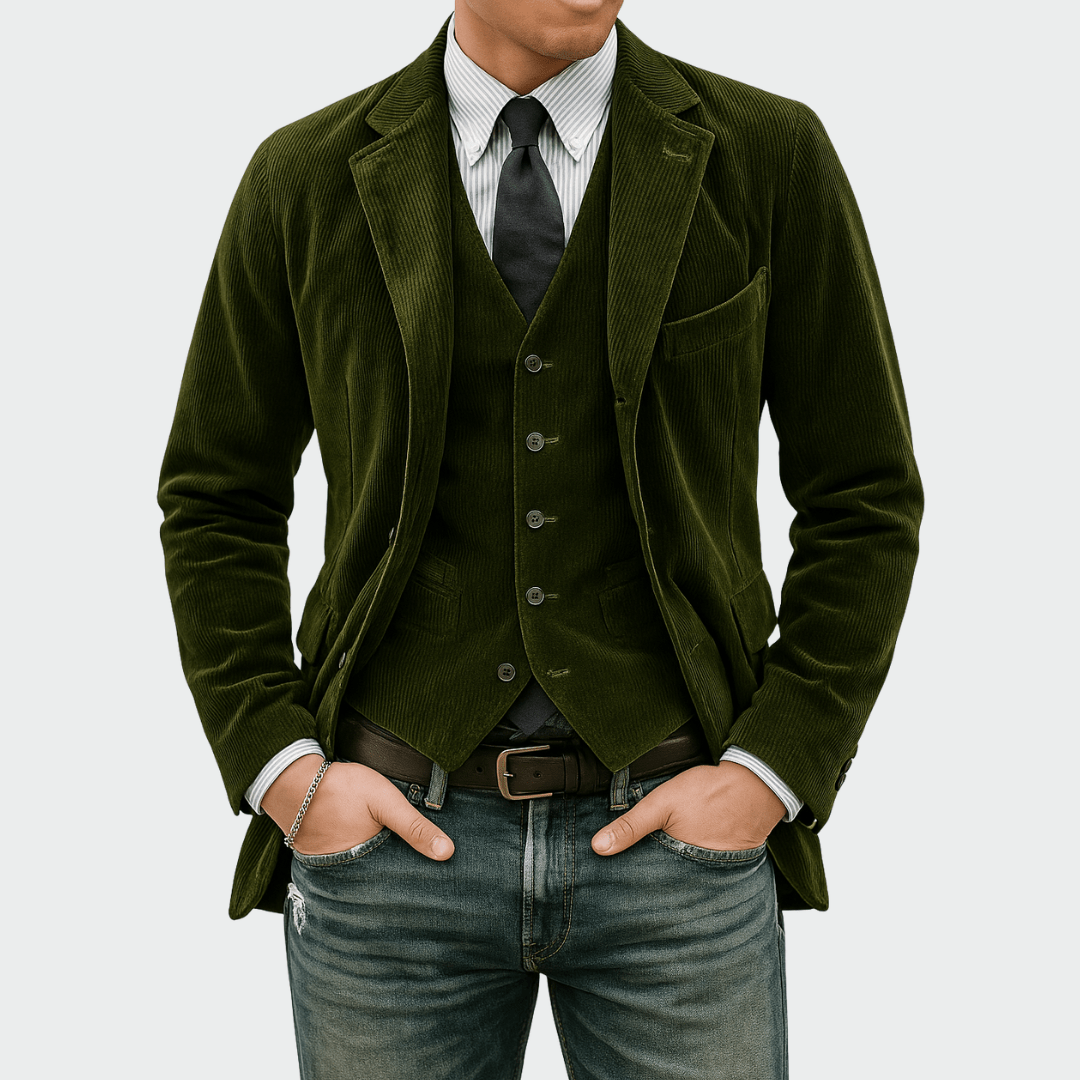 Ensemble élégant d'hiver blazer et gilet (homme)