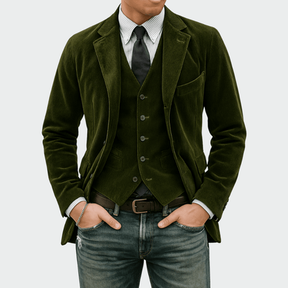 Ensemble élégant d'hiver blazer et gilet (homme)
