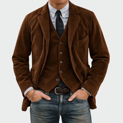 Ensemble élégant d'hiver blazer et gilet (homme)
