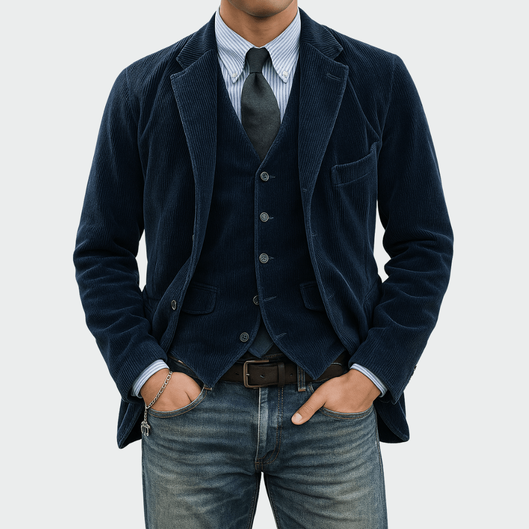 Ensemble élégant d'hiver blazer et gilet (homme)