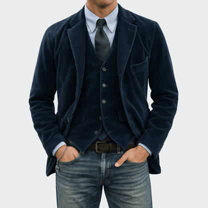 Ensemble élégant d'hiver blazer et gilet (homme)