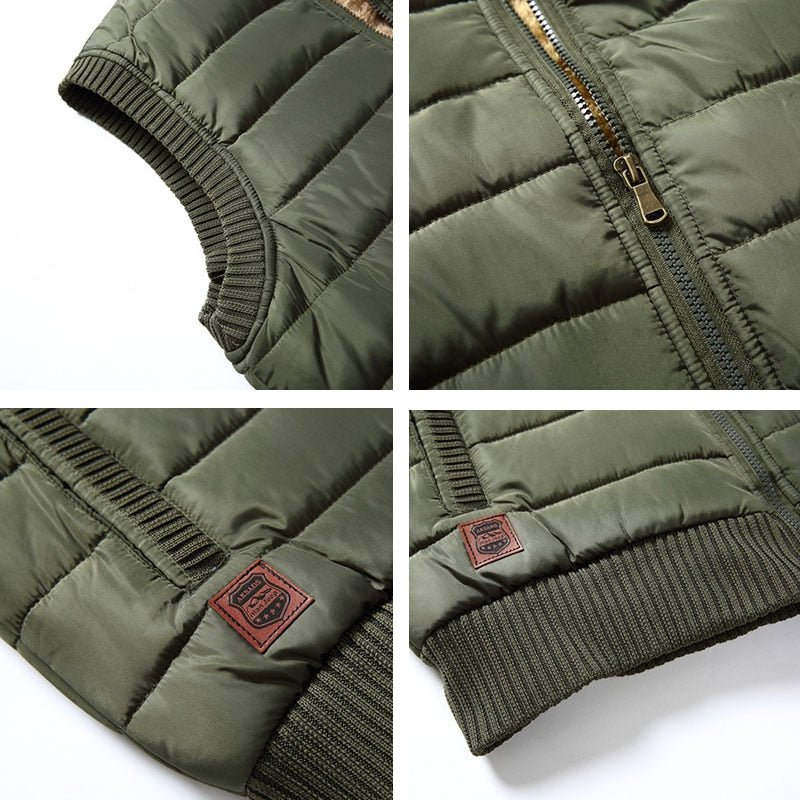 Winterse Gewatteerde Bodywarmer met Bontvoering (Heren)