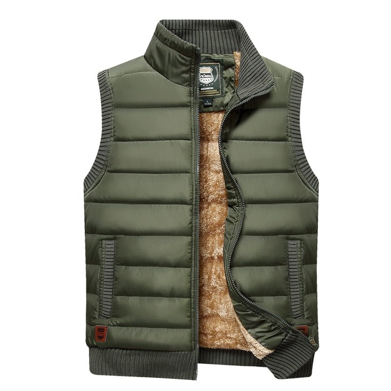 Winterse Gewatteerde Bodywarmer met Bontvoering (Heren)