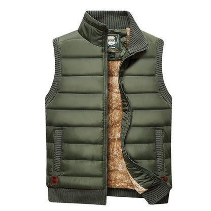 Winterse Gewatteerde Bodywarmer met Bontvoering (Heren)