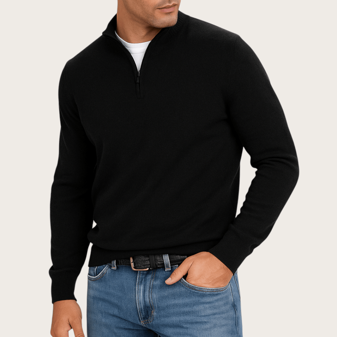 Zimowy Sweter z Półzamkiem (Męski)